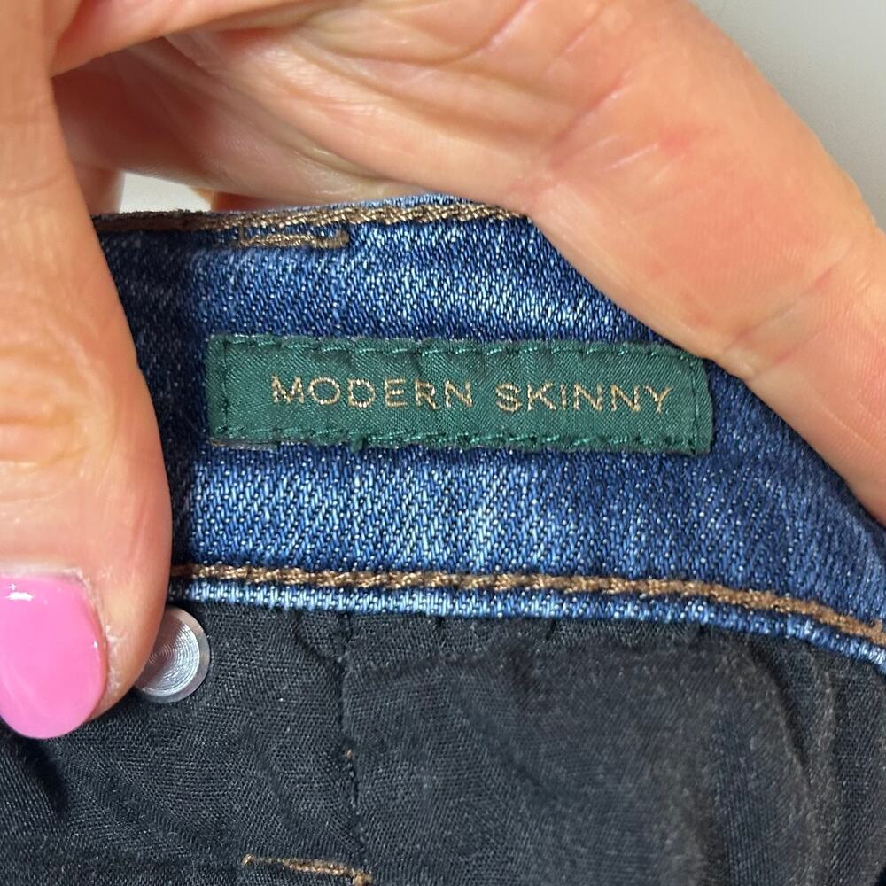 Lauren Ralph Lauren Modern Skinny Blue Jeans Size 14 - Picture 6 of 10